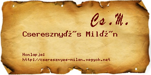 Cseresznyés Milán névjegykártya