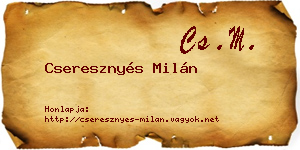 Cseresznyés Milán névjegykártya