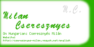 milan cseresznyes business card