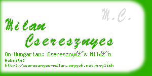 milan cseresznyes business card